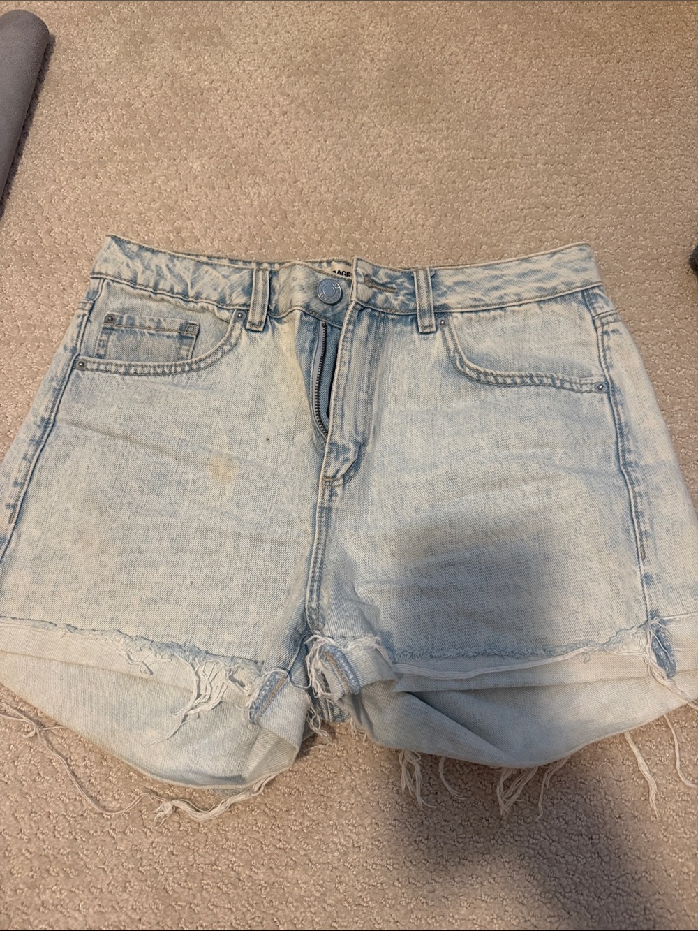 Garage Light Wash Denim Cutoff Shorts
